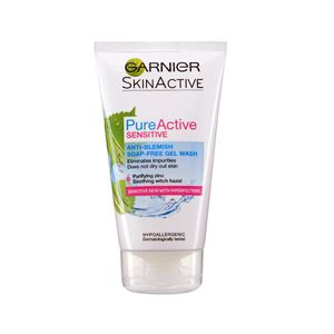 ژل شستشو صورت گارنیه مدل pure active sensetive حجم 150 میلی لیتر